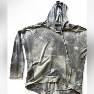 Blue & White Tie-Dye with Stars Lightweight Sweatpants & Hoddie